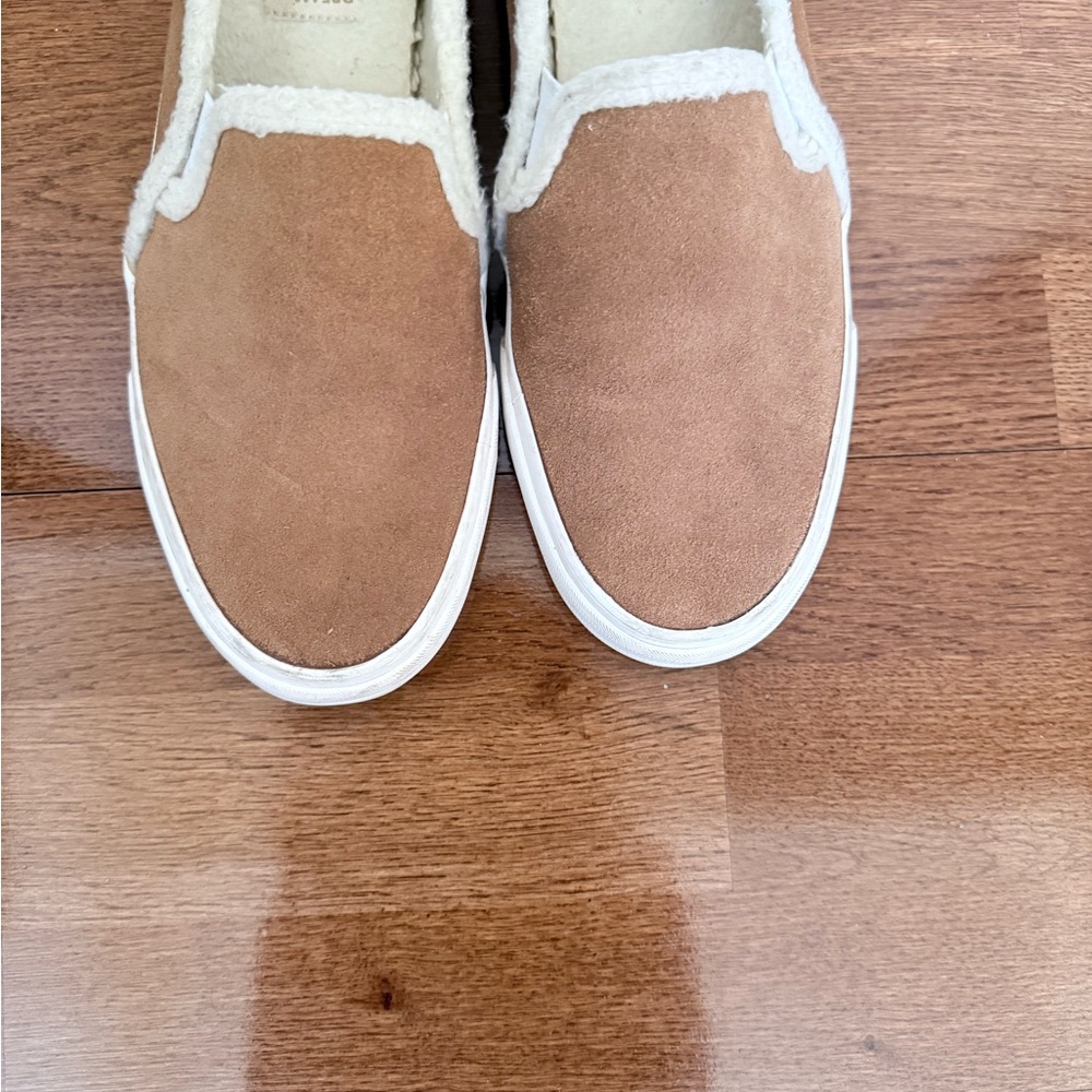 Keds Tan Sherpa Suede Slip-On Sneakers - Picture 4 of 12